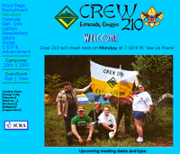 Image of the old Crew Website while it was still on Geocities Server.